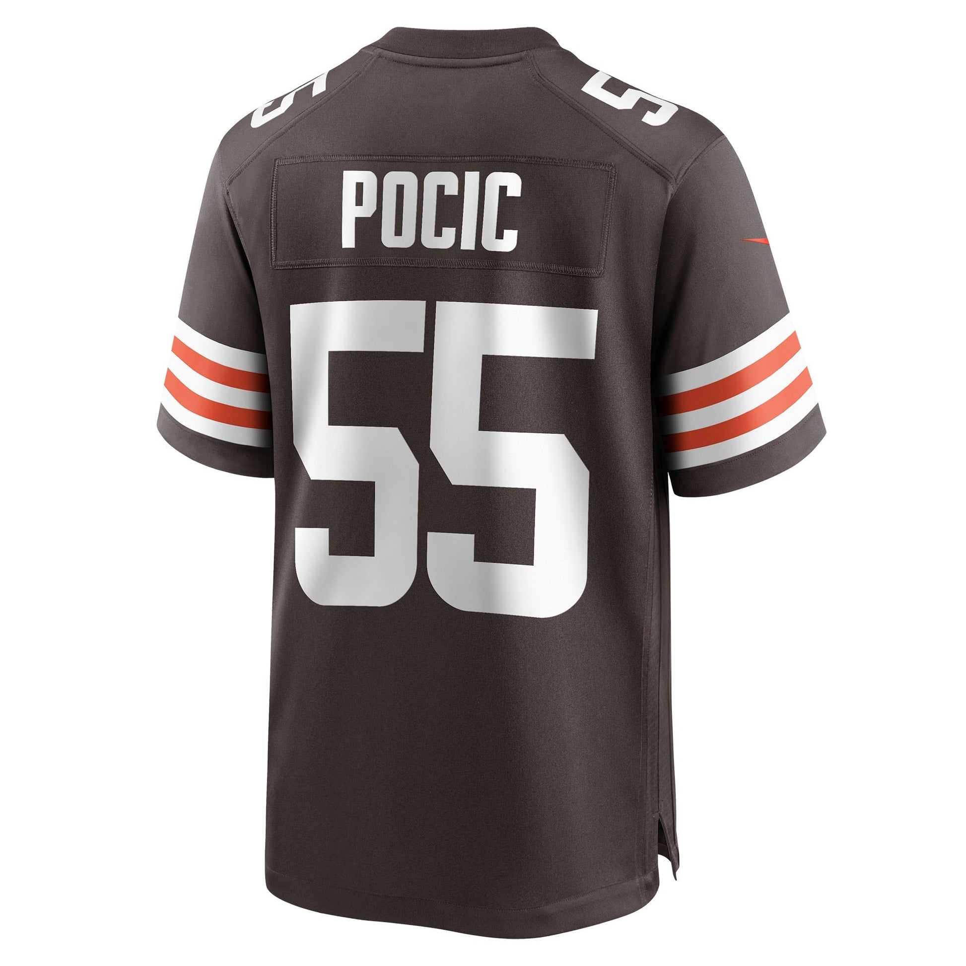 Ethan Pocic Cleveland Browns Game Jersey - Brown football jersey product view 3