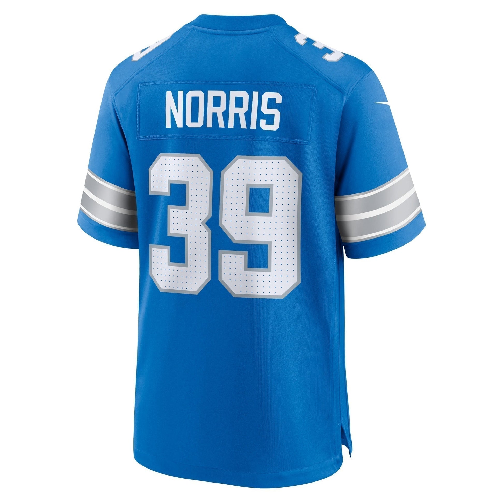 Morice Norris Detroit Lions Game Jersey - Blue football jersey product view 3