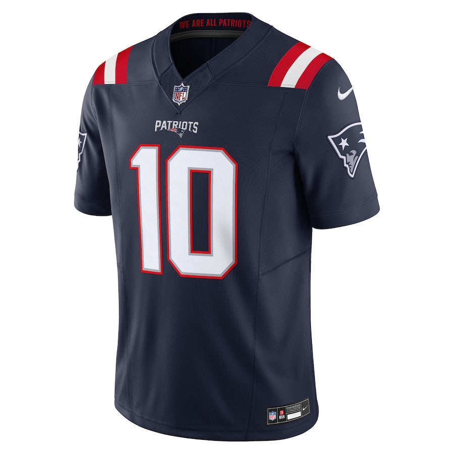 Drake Maye New England Patriots Vapor F.U.S.E. Limited Jersey - Navy football jersey product view 2