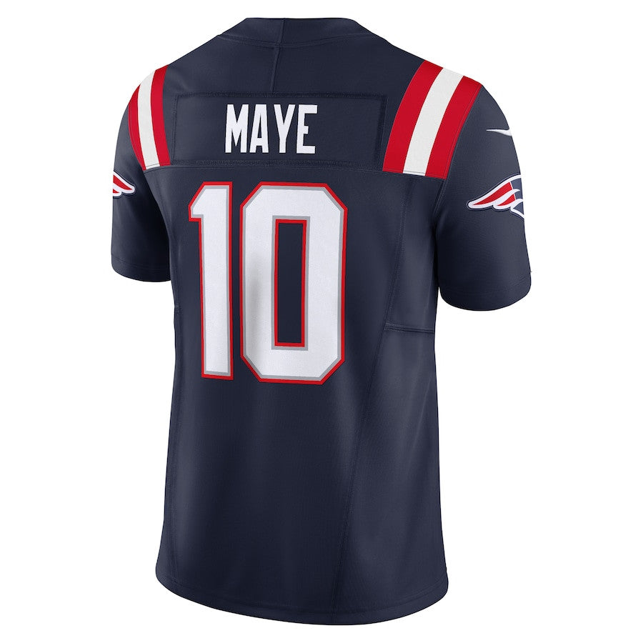 Drake Maye New England Patriots Vapor F.U.S.E. Limited Jersey - Navy football jersey product view 3