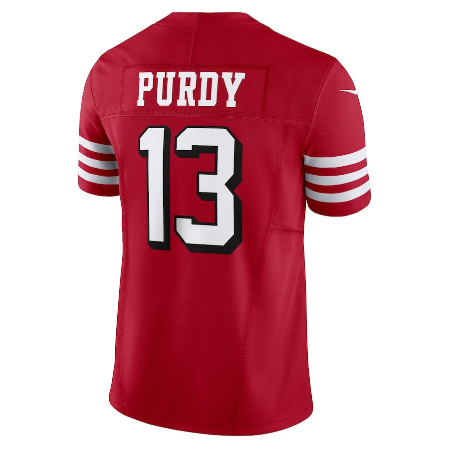 Brock Purdy San Francisco 49ers Vapor F.U.S.E. Limited Jersey - Scarlet football jersey product view 3
