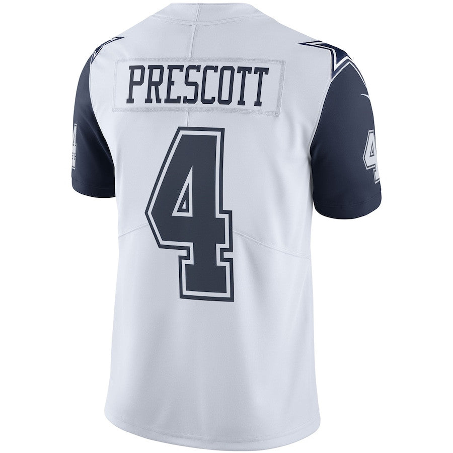 Dak Prescott Dallas Cowboys Color Rush Vapor Limited Jersey - White football jersey product view 3