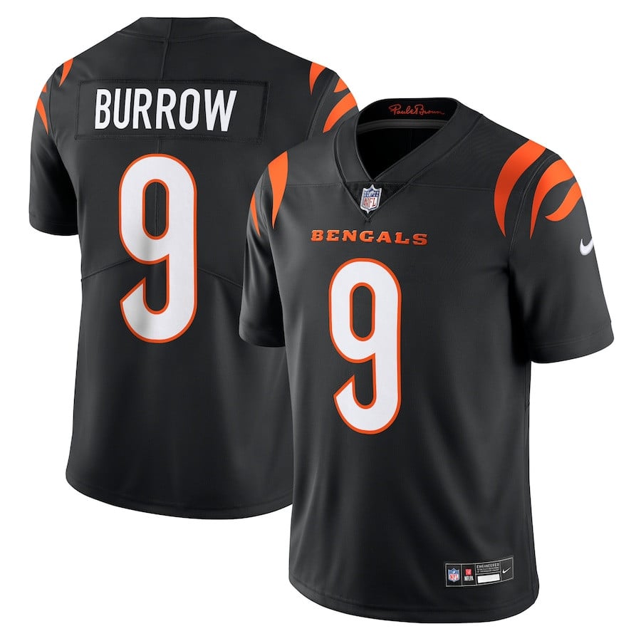 Joe Burrow Cincinnati Bengals Vapor Untouchable Limited Jersey - Black football jersey product view 1