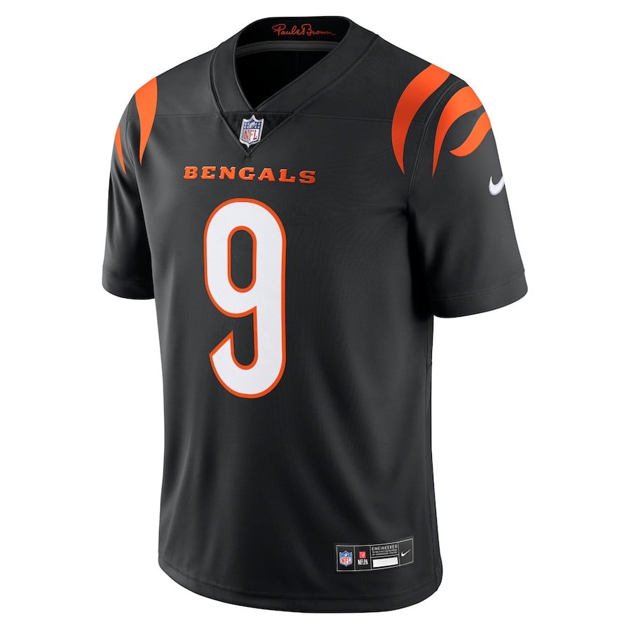 Joe Burrow Cincinnati Bengals Vapor Untouchable Limited Jersey - Black football jersey product view 2
