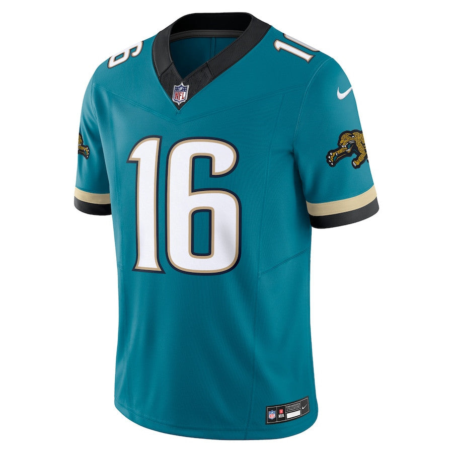 Trevor Lawrence Jacksonville Jaguars Prowler Throwback Vapor F.U.S.E. Limited Jersey - Teal football jersey product view 2