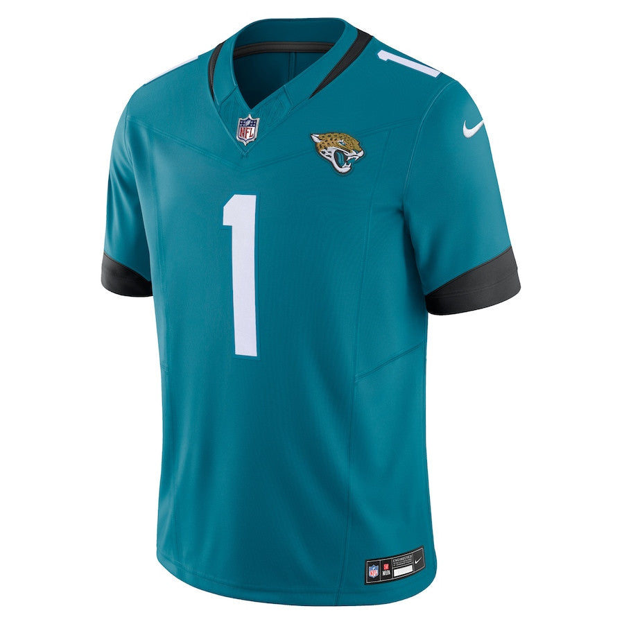 Travis Etienne Jacksonville Jaguars Vapor F.U.S.E. Limited Jersey - Teal football jersey product view 2