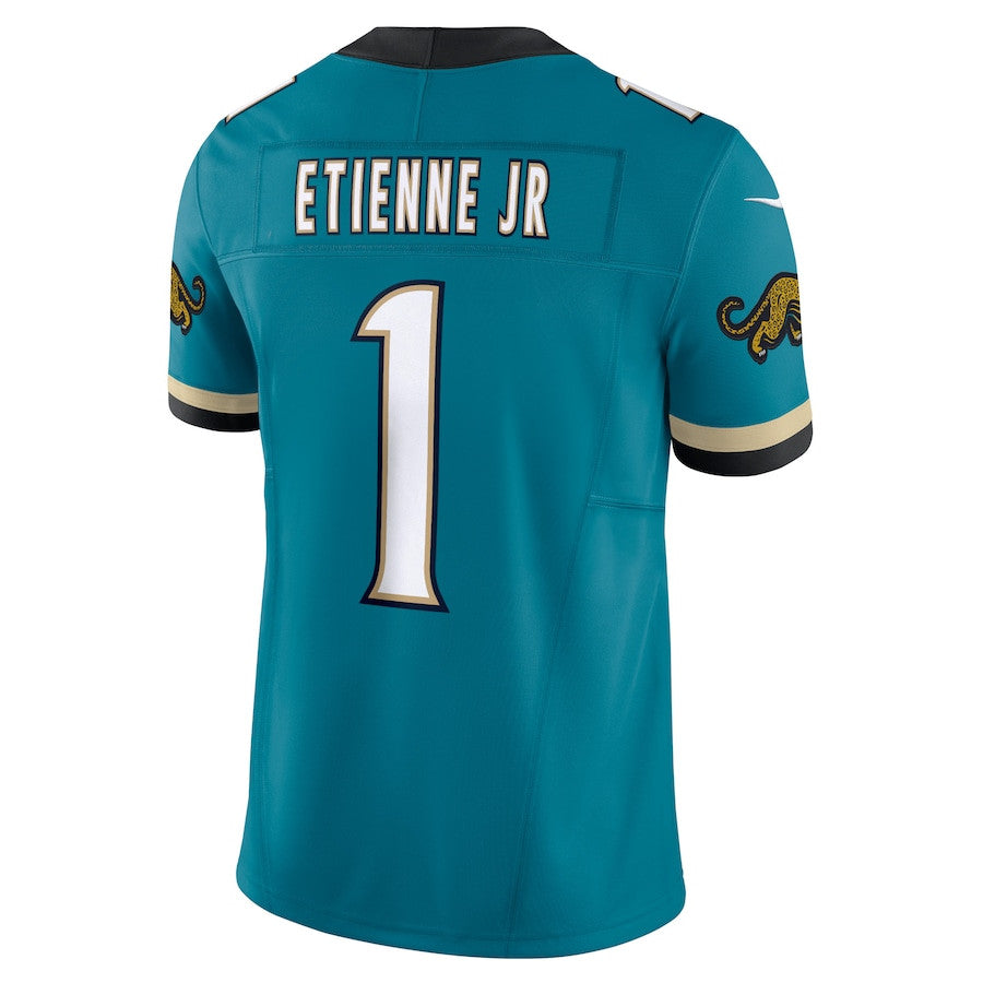 Travis Etienne Jacksonville Jaguars Prowler Throwback Vapor F.U.S.E. Limited Jersey - Teal football jersey product view 3