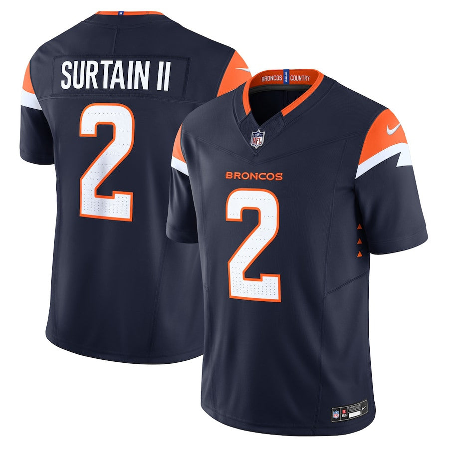 Patrick Surtain II Denver Broncos Mile High Collection Vapor F.U.S.E. Limited Jersey - Navy football jersey product view 1