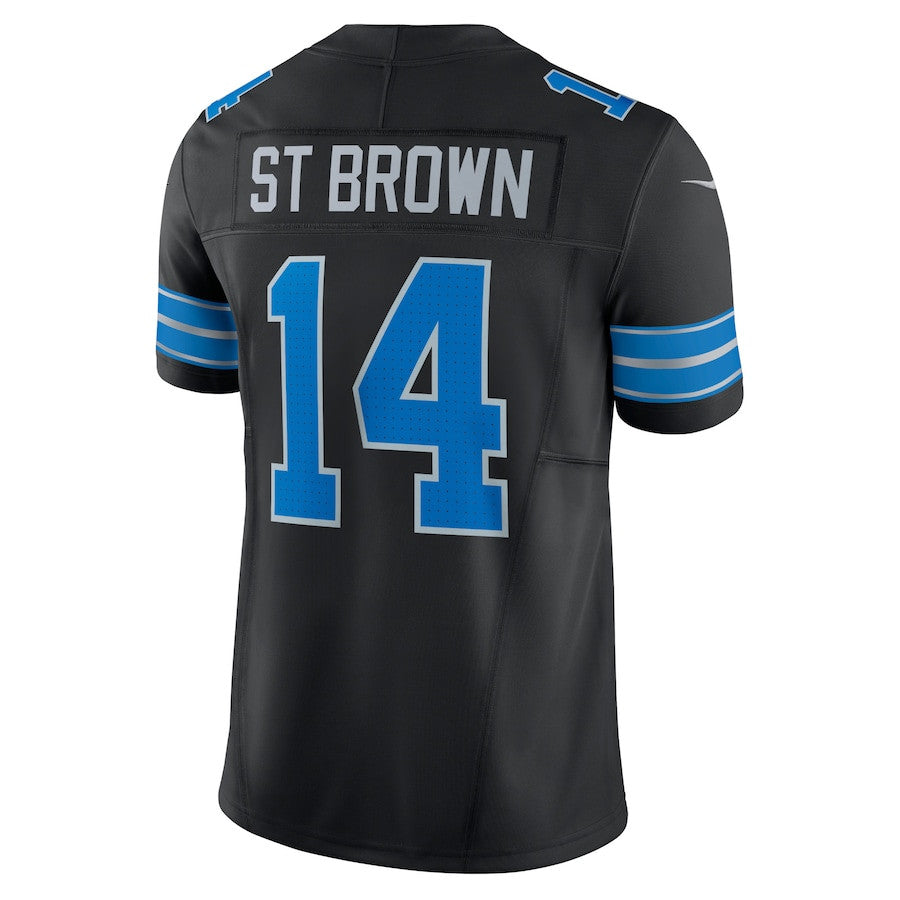 Amon-Ra St. Brown Detroit Lions 2nd Alternate Vapor F.U.S.E. Limited Jersey - Black football jersey product view 3