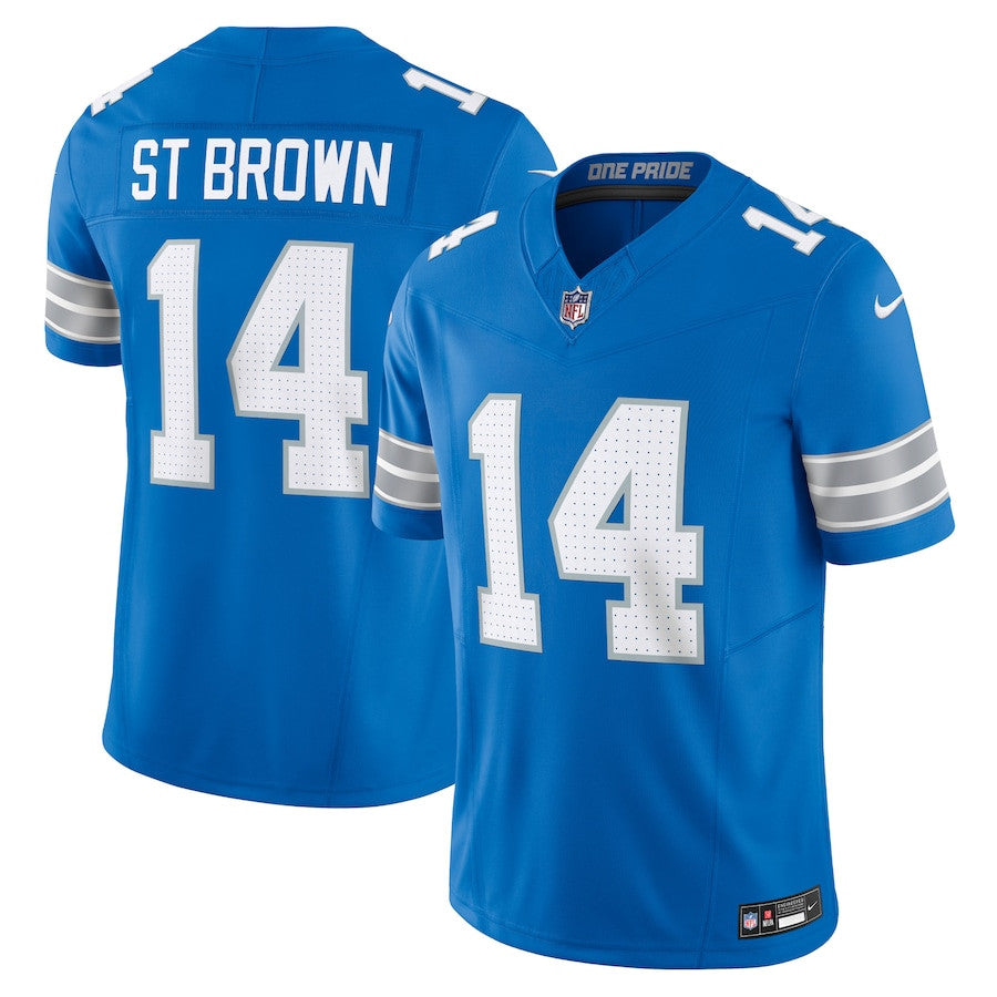 Amon-Ra St. Brown Detroit Lions Vapor F.U.S.E. Limited Jersey - Blue football jersey product view 1