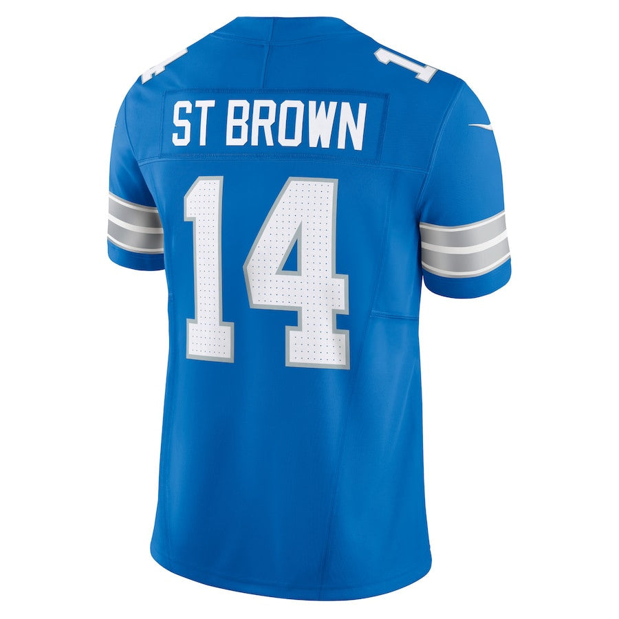 Amon-Ra St. Brown Detroit Lions Vapor F.U.S.E. Limited Jersey - Blue football jersey product view 3