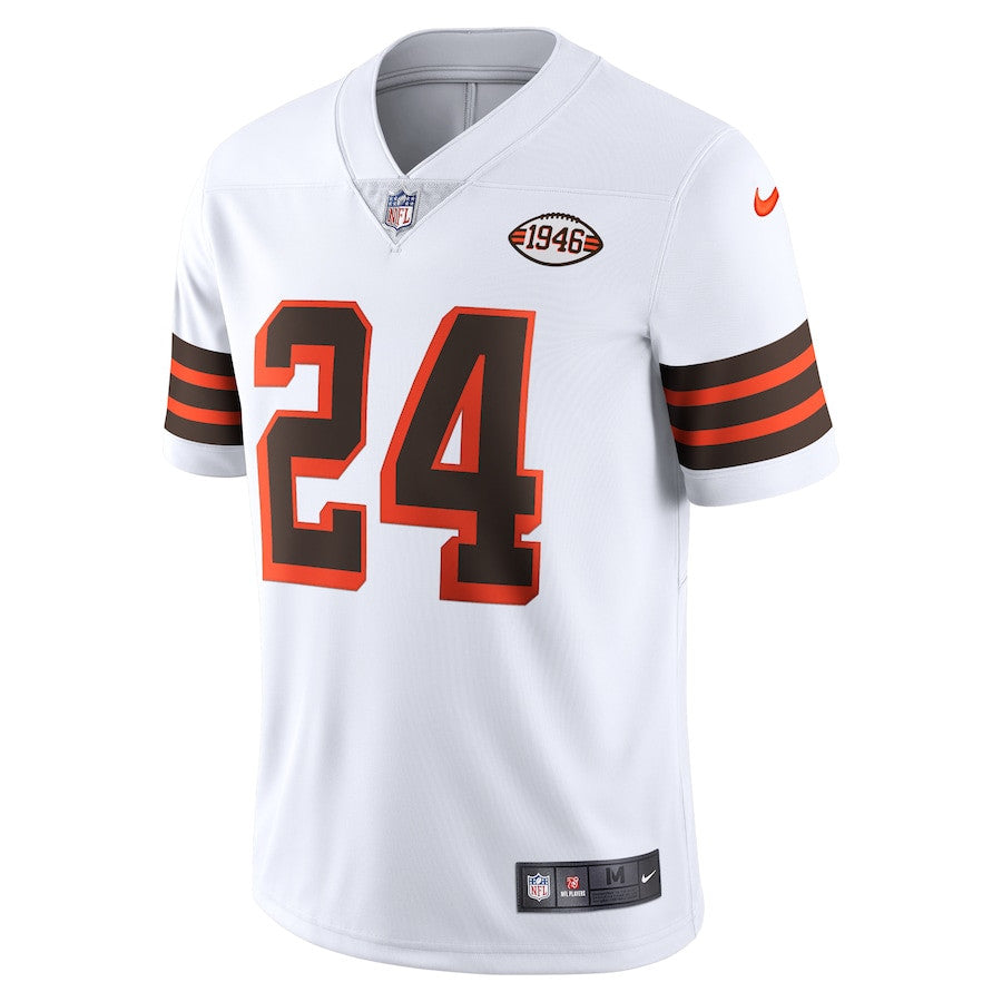 Nick Chubb Cleveland Browns 1946 Collection Alternate Vapor Limited Jersey - White football jersey product view 2