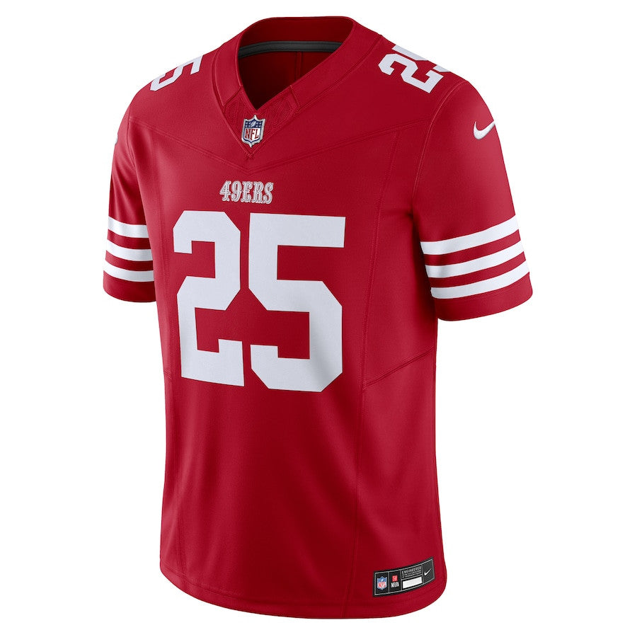 Elijah Mitchell San Francisco 49ers Vapor F.U.S.E. Limited Jersey - Scarlet football jersey product view 2
