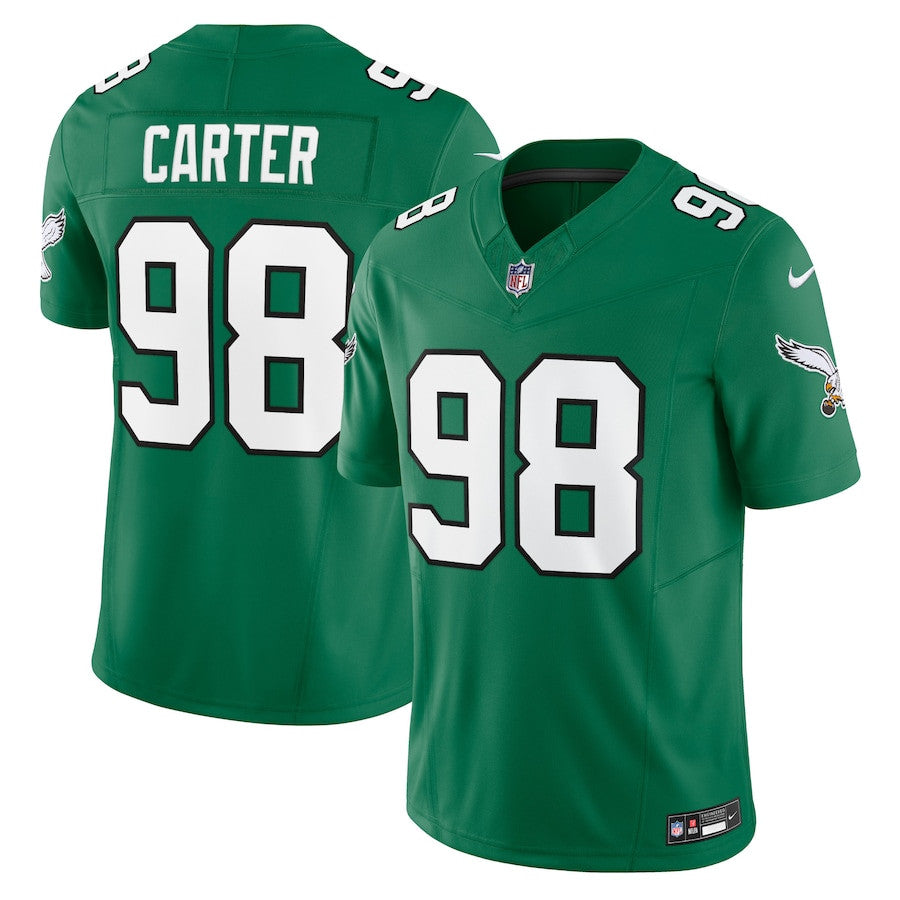 Jalen Carter Philadelphia Eagles Alternate Vapor F.U.S.E. Limited Jersey - Kelly Green football jersey product view 1
