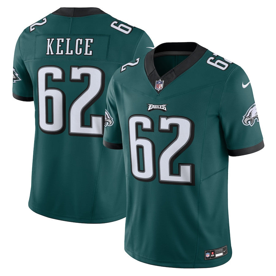 Jason Kelce Philadelphia Eagles Vapor F.U.S.E. Limited Jersey - Midnight Green football jersey product view 1