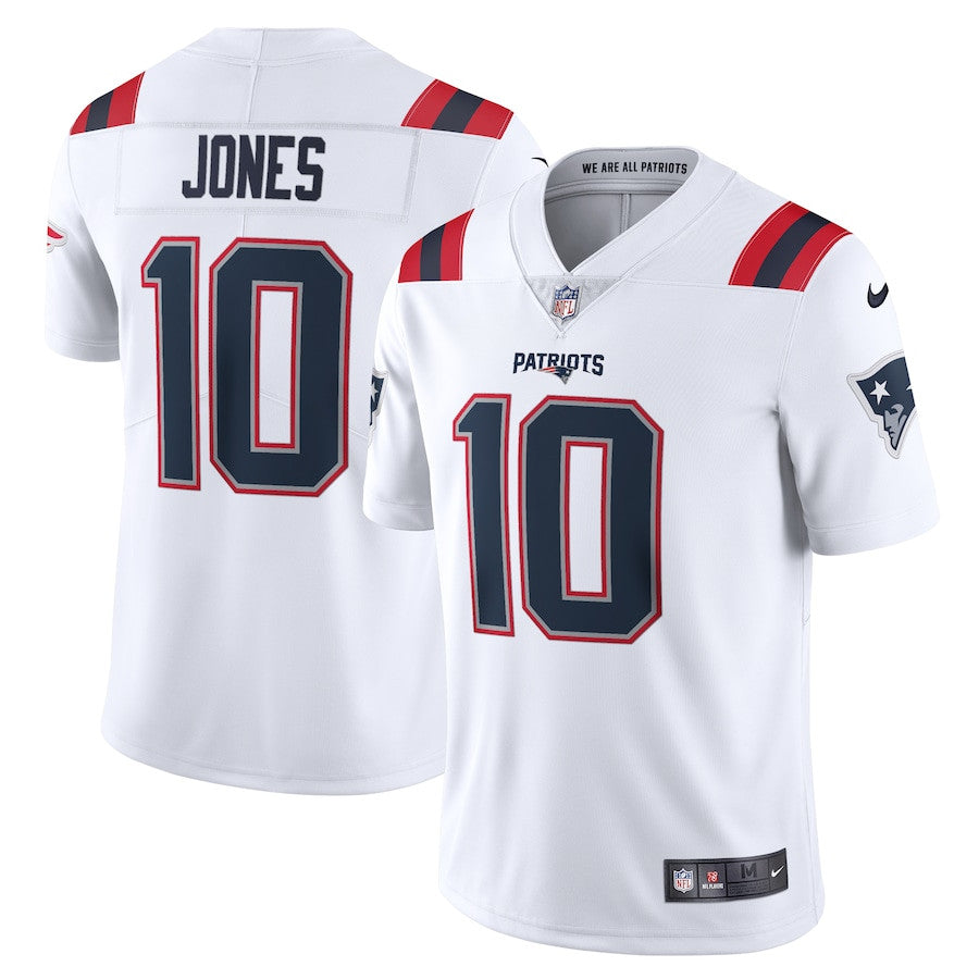 Mac Jones New England Patriots Vapor Limited Jersey - White football jersey product view 1