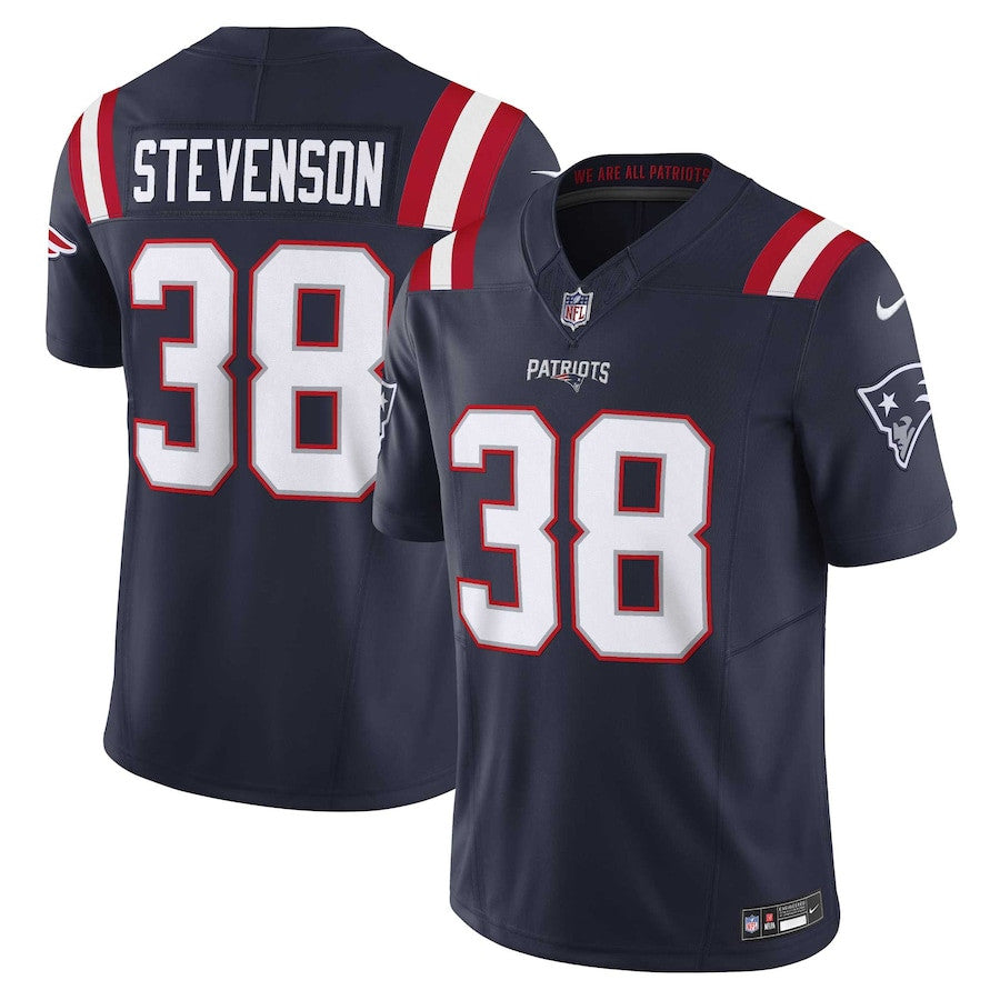 Rhamondre Stevenson New England Patriots Vapor F.U.S.E. Limited Jersey - Navy football jersey product view 1