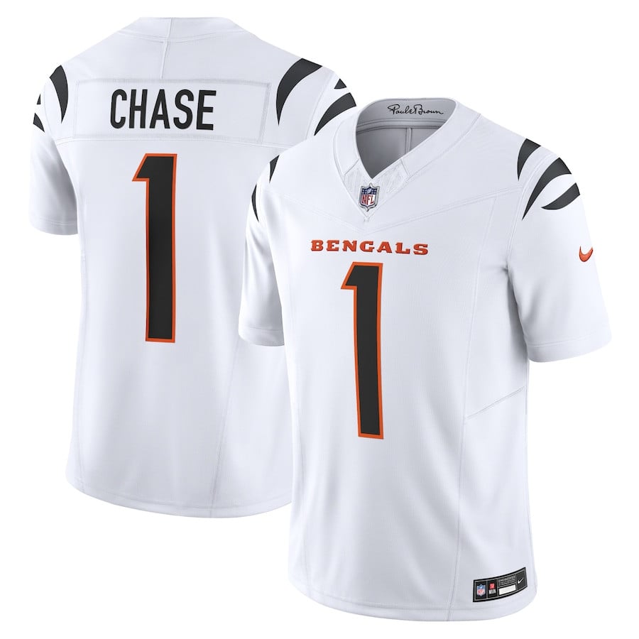 Ja'Marr Chase Cincinnati Bengals Vapor F.U.S.E. Limited Jersey - White football jersey product view 1