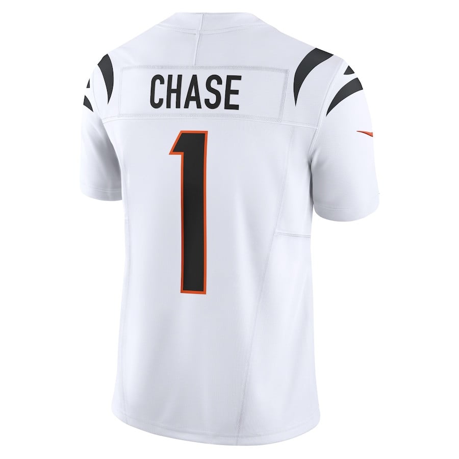 Ja'Marr Chase Cincinnati Bengals Vapor F.U.S.E. Limited Jersey - White football jersey product view 3