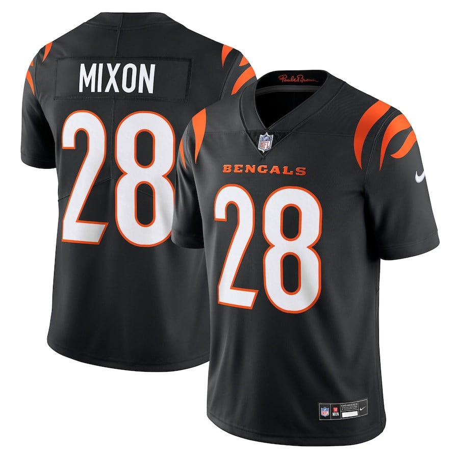 Joe Mixon Cincinnati Bengals Vapor Untouchable Limited Jersey - Black football jersey product view 1