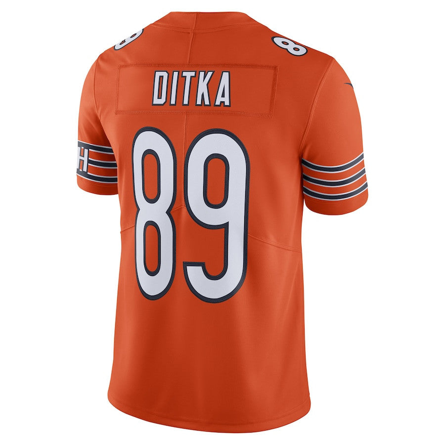 Mike Ditka Chicago Bears Alternate Vapor Untouchable Limited Retired Player Jersey - Orange football jersey product view 3