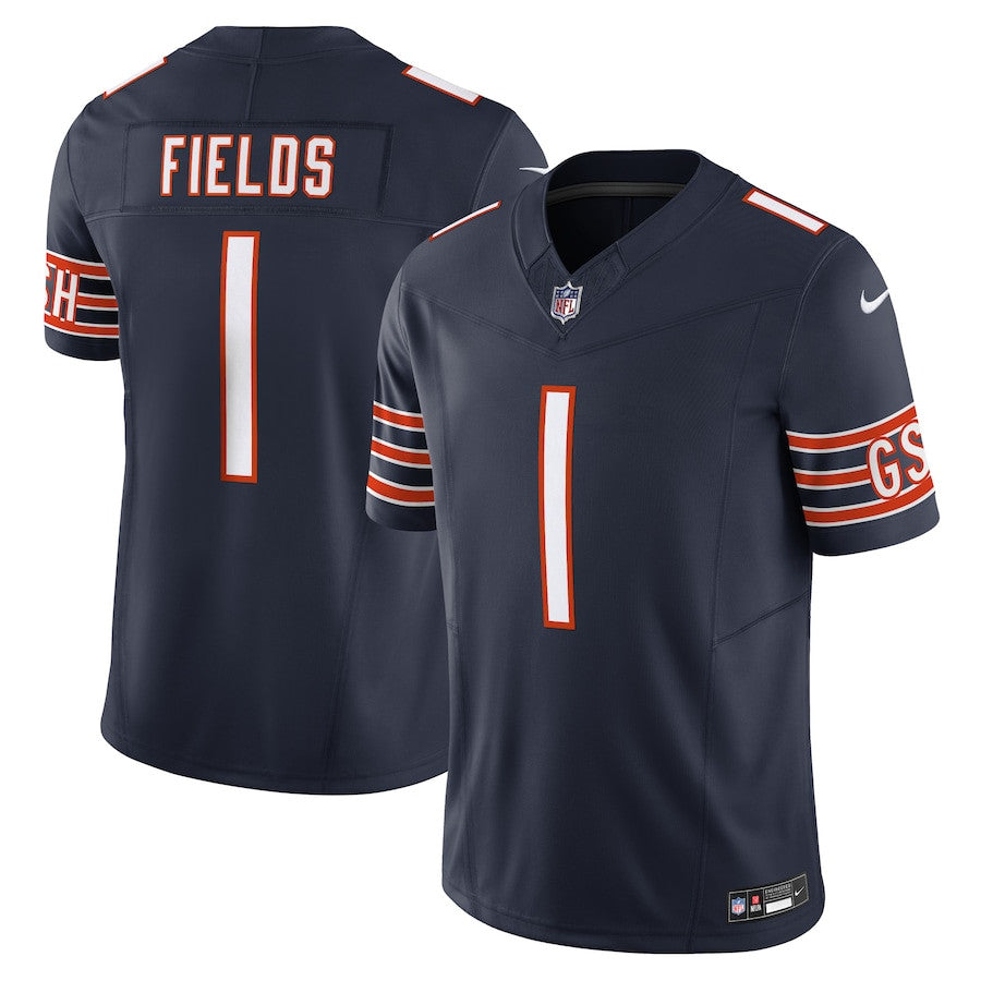 Justin Fields Chicago Bears Vapor F.U.S.E. Limited Jersey - Navy football jersey product view 1