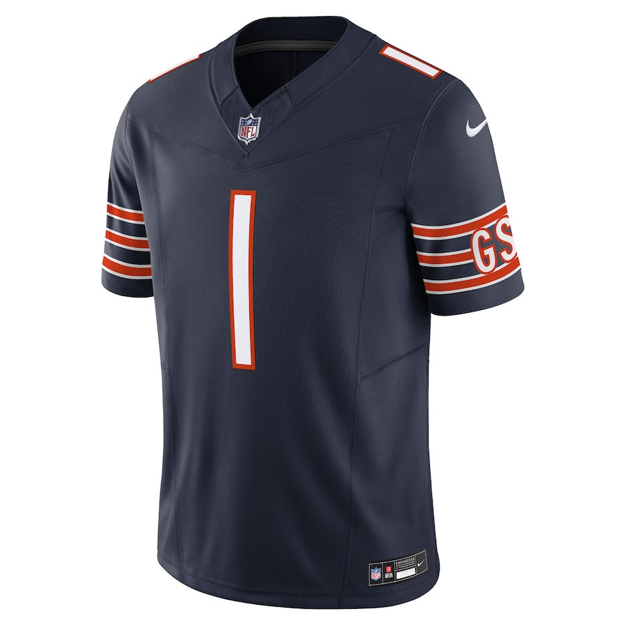 Justin Fields Chicago Bears Vapor F.U.S.E. Limited Jersey - Navy football jersey product view 2