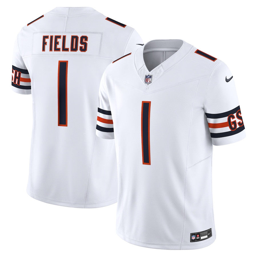 Justin Fields Chicago Bears Vapor F.U.S.E. Limited Jersey - White football jersey product view 1