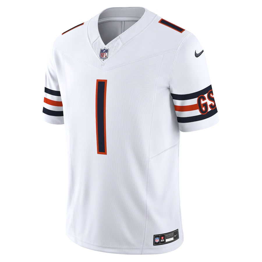 Justin Fields Chicago Bears Vapor F.U.S.E. Limited Jersey - White football jersey product view 2