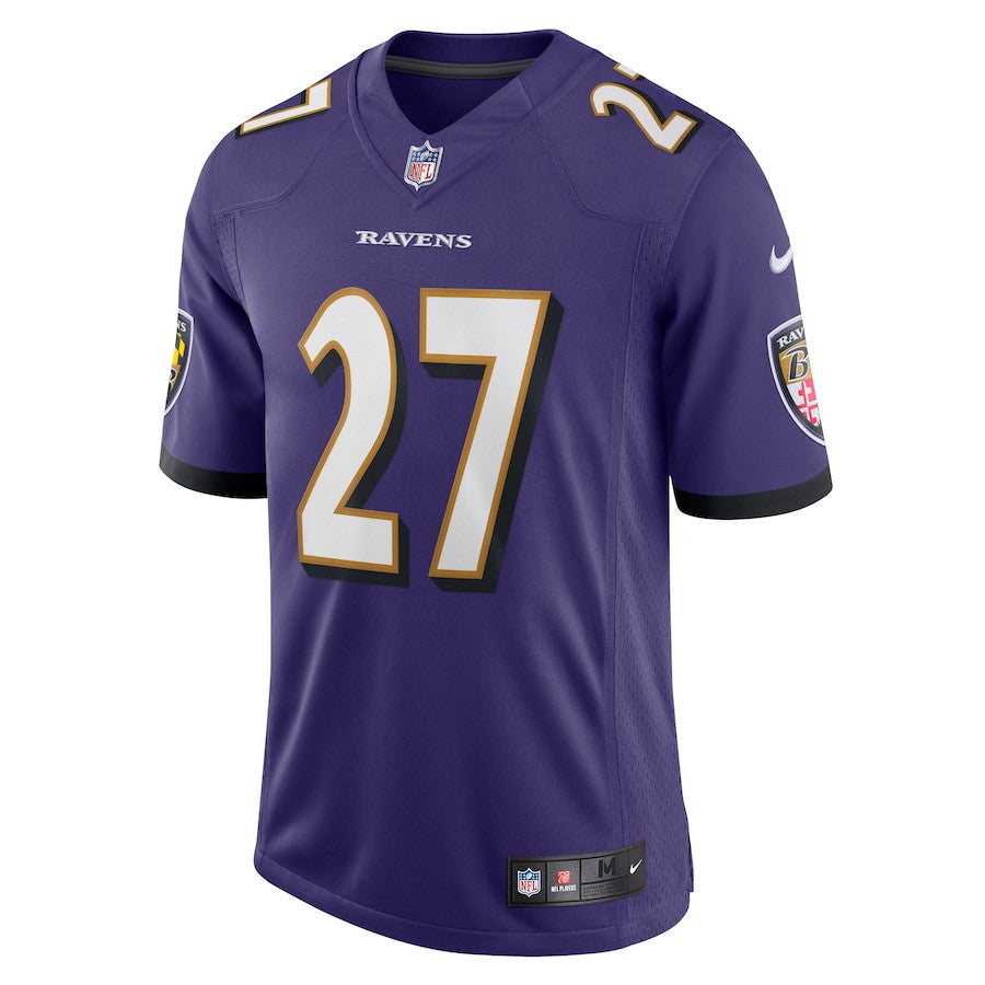 J.K. Dobbins Baltimore Ravens Vapor Limited Jersey - Purple football jersey product view 2