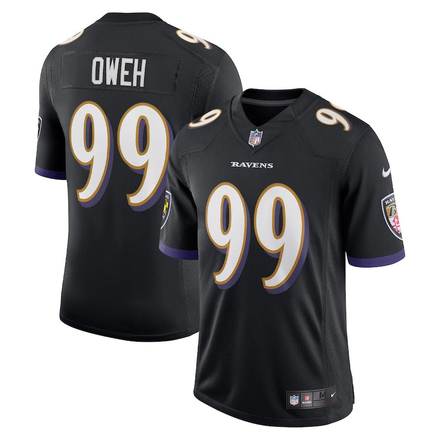 Odafe Oweh Baltimore Ravens Vapor Limited Jersey - Black football jersey product view 1