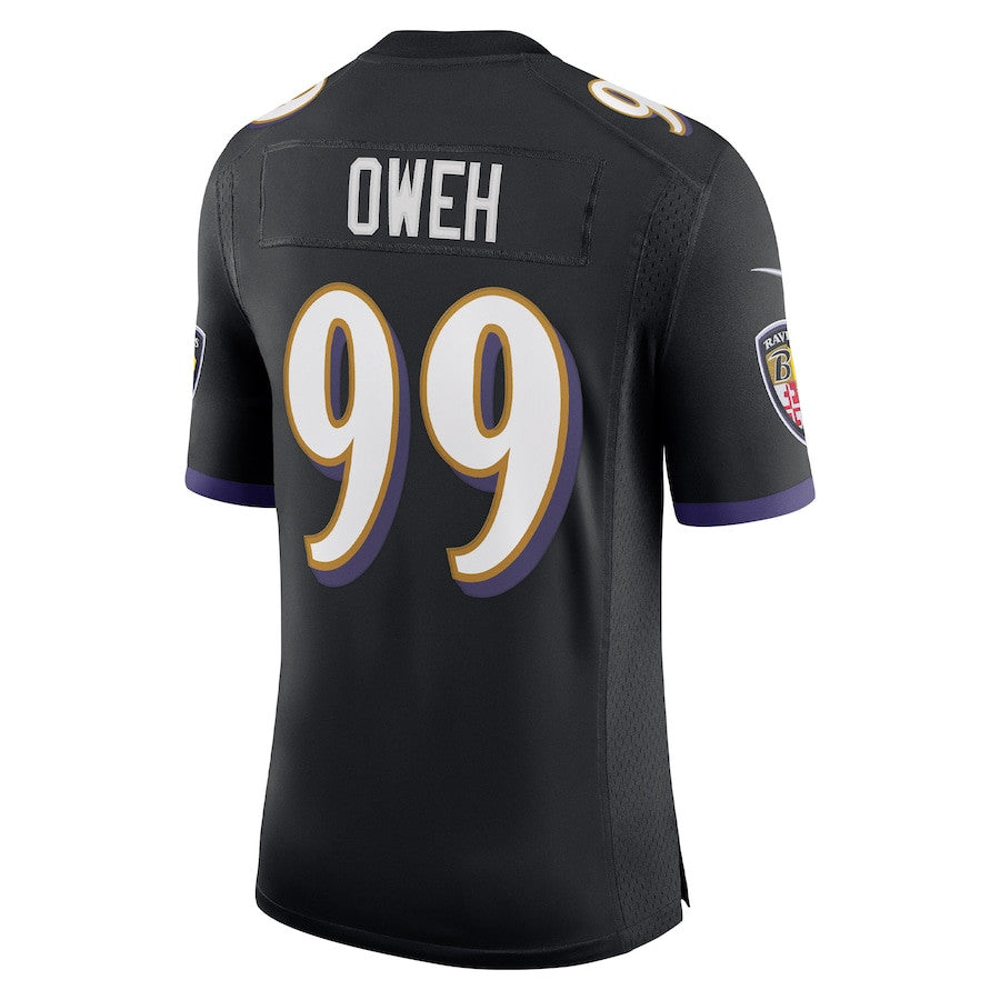 Odafe Oweh Baltimore Ravens Vapor Limited Jersey - Black football jersey product view 3
