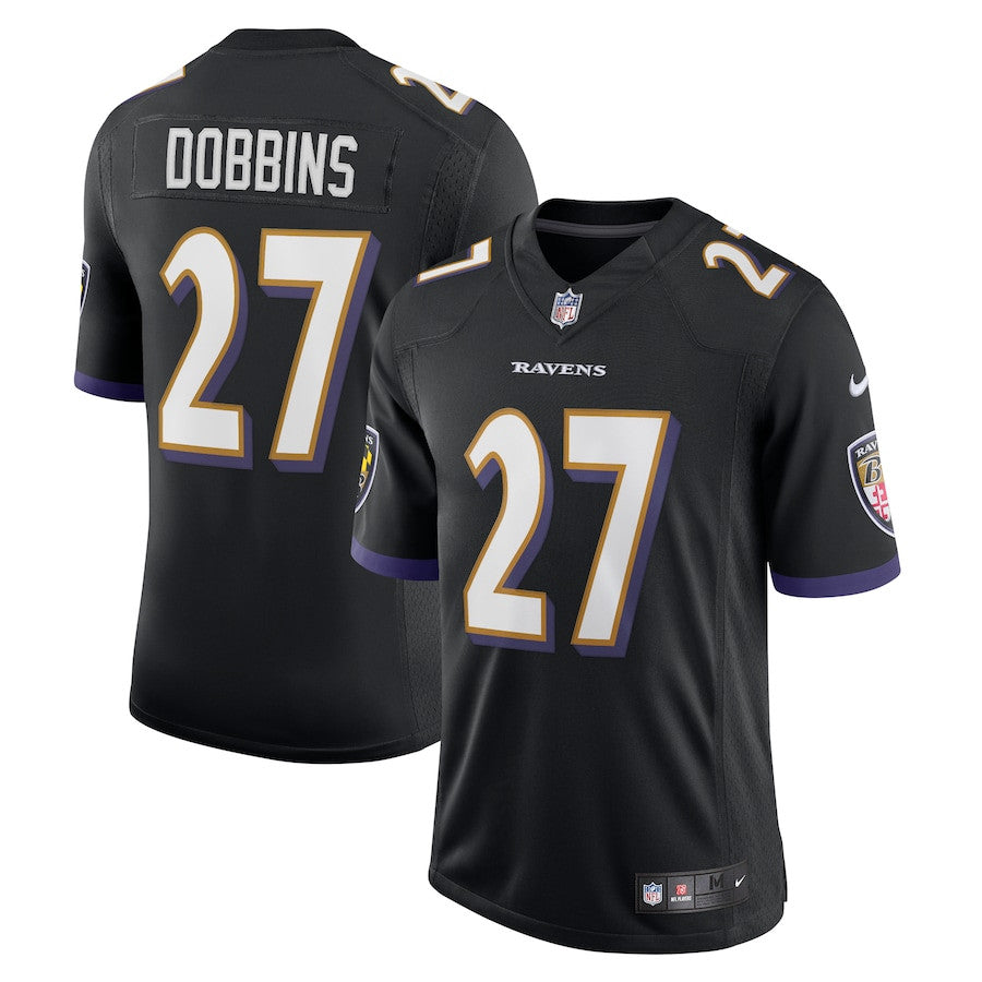 J.K. Dobbins Baltimore Ravens Vapor Limited Jersey - Black football jersey product view 1