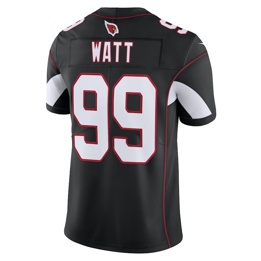J.J. Watt Arizona Cardinals Vapor Limited Jersey - Black football jersey product view 2