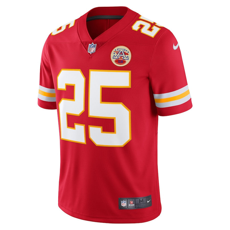 Clyde Edwards-Helaire Kansas City Chiefs Vapor Limited Jersey - Red football jersey product view 2