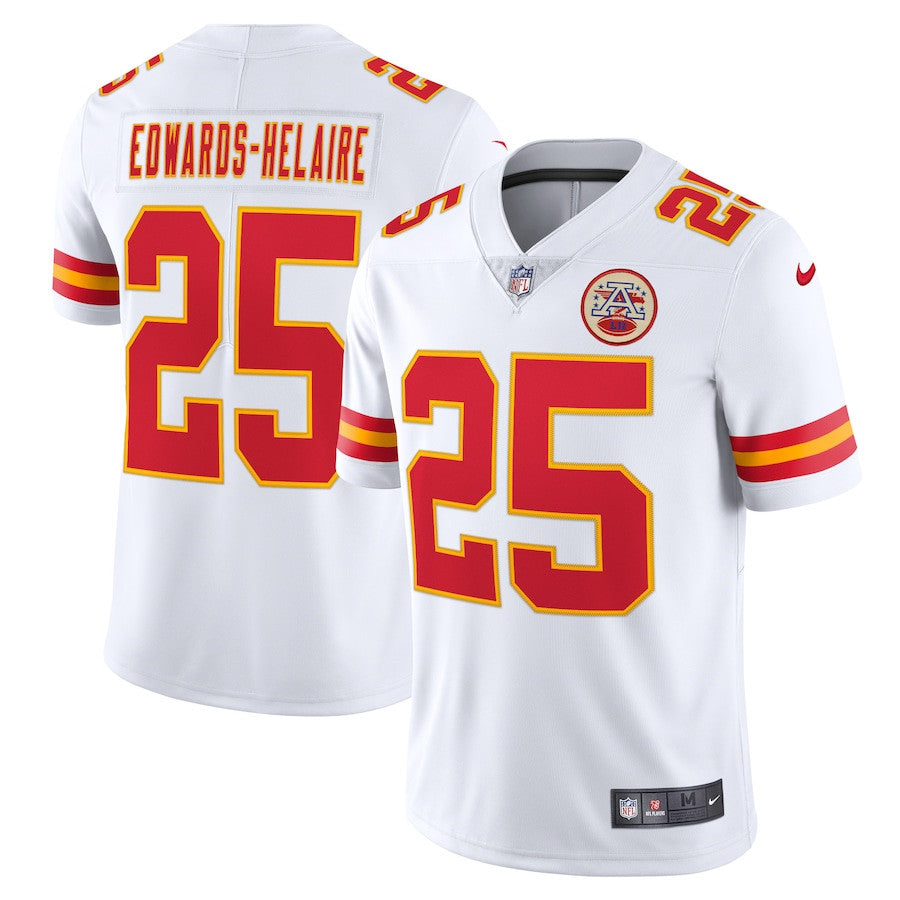 Clyde Edwards-Helaire Kansas City Chiefs Vapor Limited Jersey - White football jersey product view 1