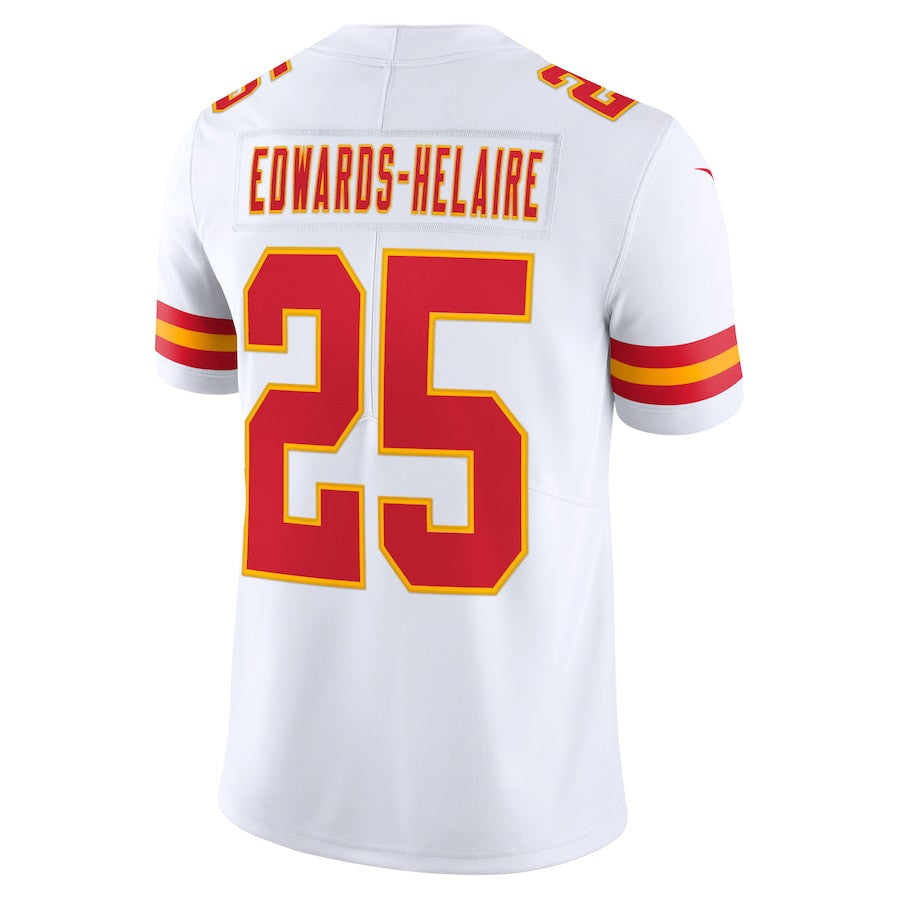 Clyde Edwards-Helaire Kansas City Chiefs Vapor Limited Jersey - White football jersey product view 3