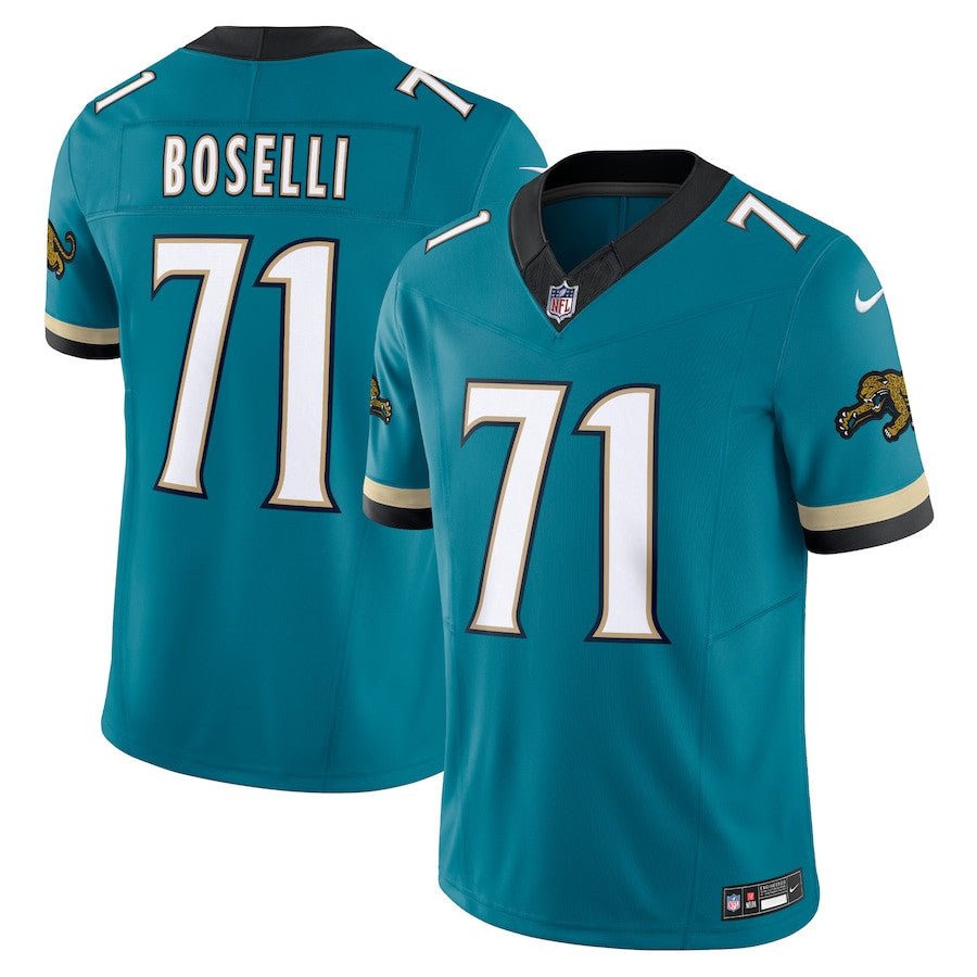 Tony Boselli Jacksonville Jaguars Prowler Throwback Vapor F.U.S.E. Limited Retired Player Jersey - Teal football jersey product view 1