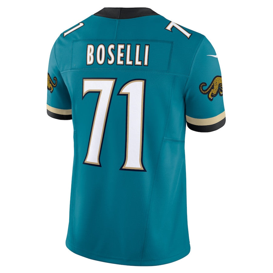 Tony Boselli Jacksonville Jaguars Prowler Throwback Vapor F.U.S.E. Limited Retired Player Jersey - Teal football jersey product view 3