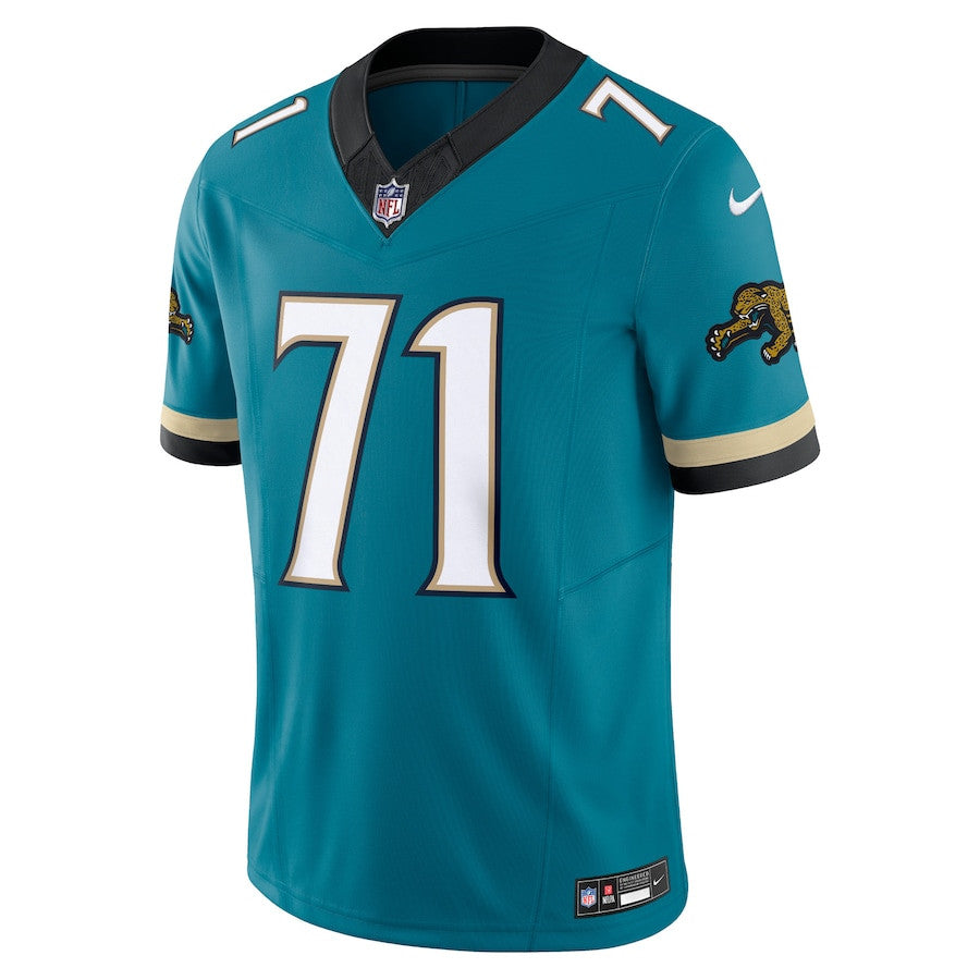 Tony Boselli Jacksonville Jaguars Prowler Throwback Vapor F.U.S.E. Limited Retired Player Jersey - Teal football jersey product view 2