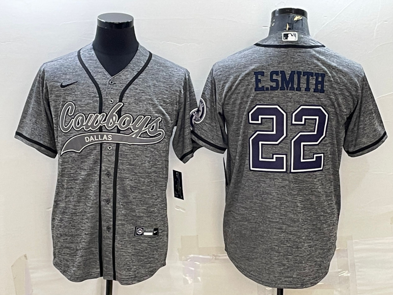 Men's Dallas Cowboys Emmitt Smith Gray Player Jersey Joint Edition football jersey product view 1