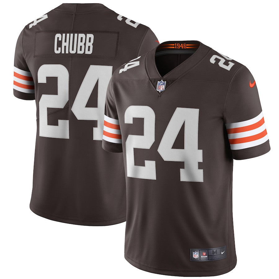 Nick Chubb Cleveland Browns Vapor Limited Jersey - Brown football jersey product view 1