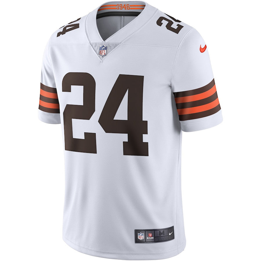 Nick Chubb Cleveland Browns Vapor Limited Jersey - White football jersey product view 2