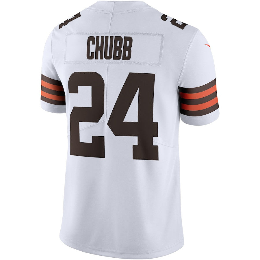 Nick Chubb Cleveland Browns Vapor Limited Jersey - White football jersey product view 3