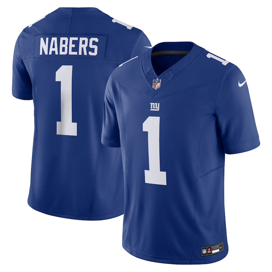Malik Nabers New York Giants Vapor F.U.S.E. Limited Jersey - Royal football jersey product view 1