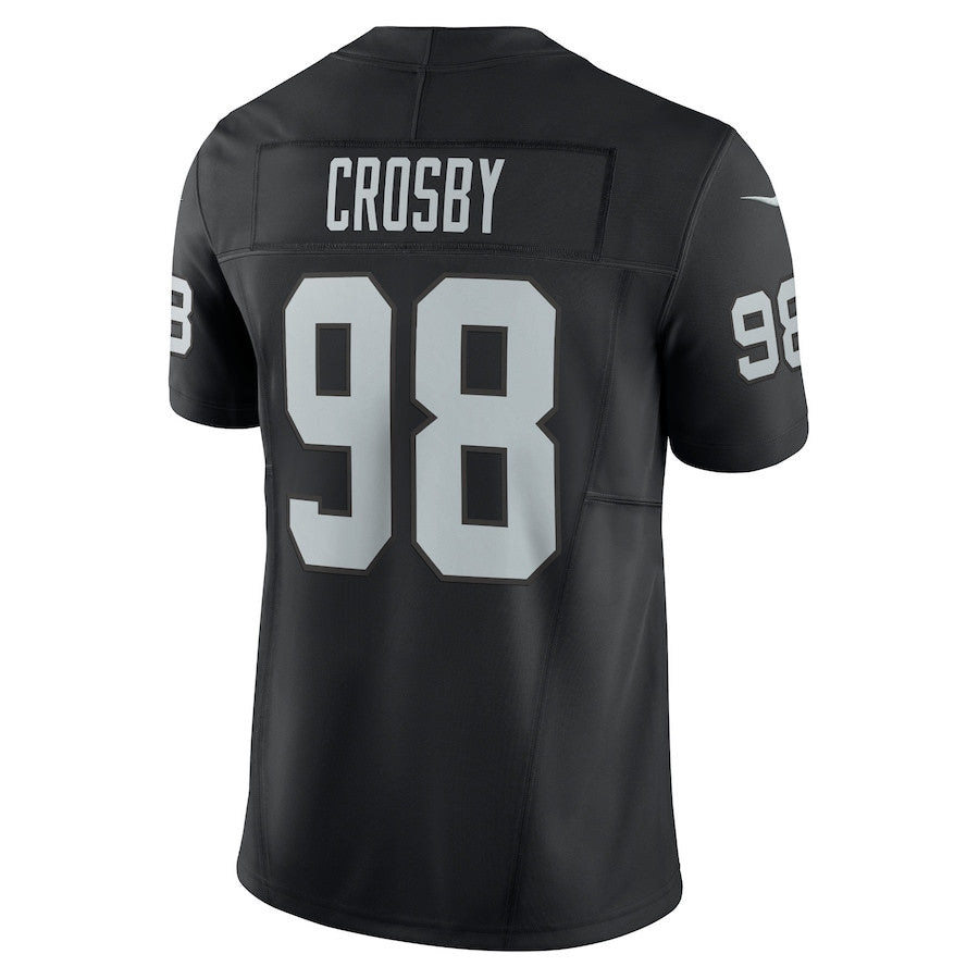 Maxx Crosby Las Vegas Raiders Vapor F.U.S.E. Limited Jersey - Black football jersey product view 3