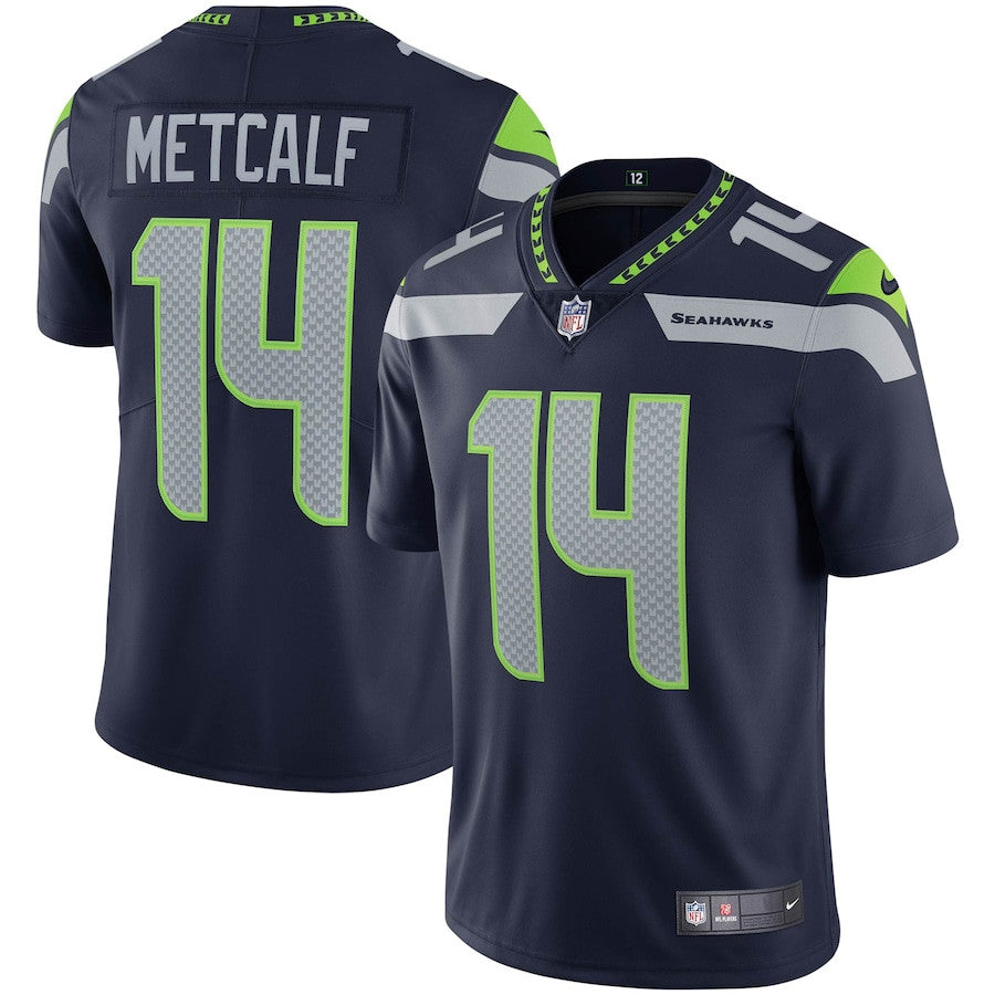 DK Metcalf Seattle Seahawks Vapor Limited Jersey - College Navy football jersey product view 1