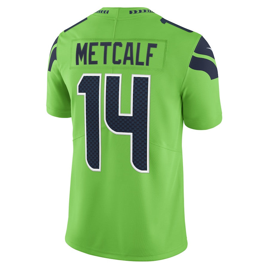 DK Metcalf Seattle Seahawks Vapor Limited Player Jersey - Neon Green football jersey product view 2
