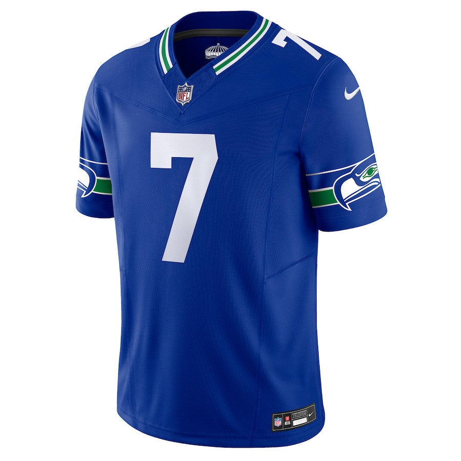 Geno Smith Seattle Seahawks Alternate Vapor F.U.S.E. Limited Jersey - Royal football jersey product view 2