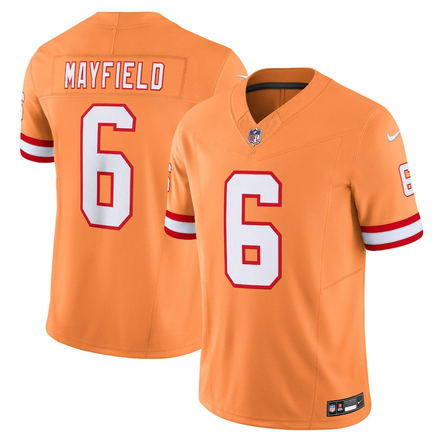 Baker Mayfield Tampa Bay Buccaneers 2nd Alternate Vapor F.U.S.E. Limited Jersey - Orange football jersey product view 1